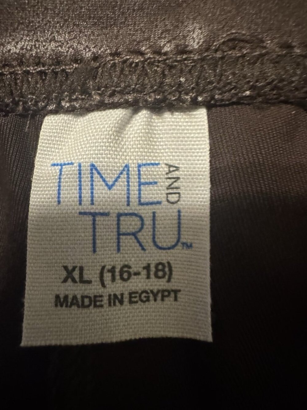 Time and Tru women Faux Leather Leggings Brown Size X-Large - Picture 4 of 5